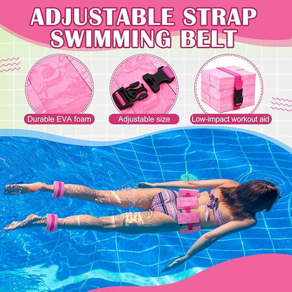 6 Pcs Aquatic Exercise Set Water Aerobics Set Large Mesh Beach Bag Pool Fitness Equipment Foam Water Dumbbell Ankle Swimming Weight Aquatic Swim Belt for Exercise Weight Loss