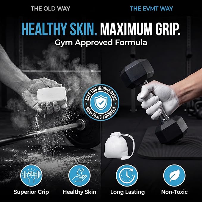 Liquid Chalk, Mess Free Gym Chalk for Weightlifting, Gymnastics, Rock Climbing, Dancing, and Lifting. Sweat Resistant and Long Lasting for Stronger Hand Grip. Package May Vary.