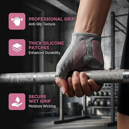 CAMBIVO Workout Gloves for Men & Women, Weight Lifting Gloves with Wrist Support, Non Slip Grip, Breathable Gym Gloves for Training, Crossfit, Pull Ups, Cycling, Fitness, Home Workouts