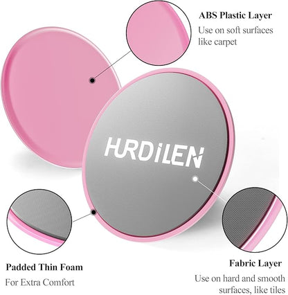 Core Sliders, Exercise Gliding Discs Dual Sided Use on Carpet and Hardwood Floors, Lightweight and Perfect Fitness Apparatus for Training Abdominal Core Strength