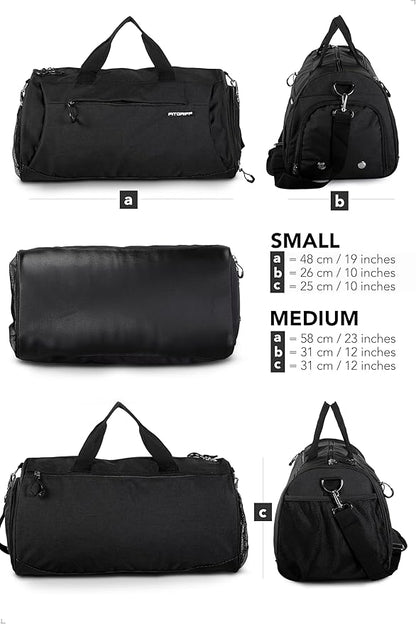 Fitgriff® Gym Bag for Men & Women with Shoe & Wet Compartment - Duffle Bag for Travel, Sports, Fitness & Workout