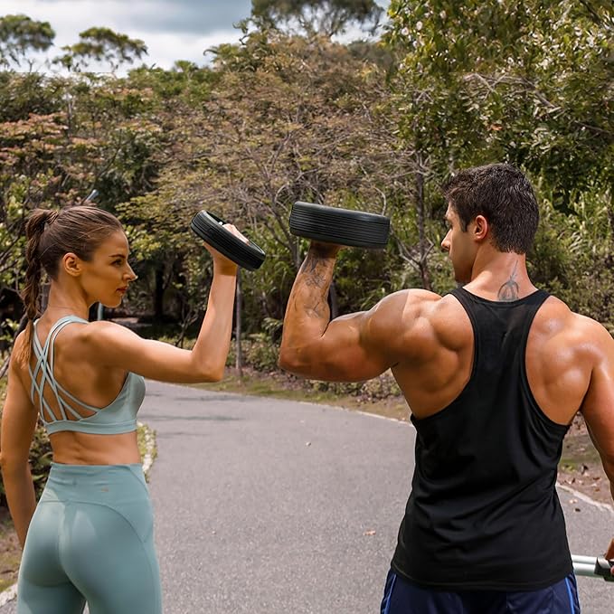 Dumbbell Weight Plates –Dual Purpose Ergonomic Fitness Equipment, Multifunctional Design for Strength Training, Full Body Workouts and Home Gym