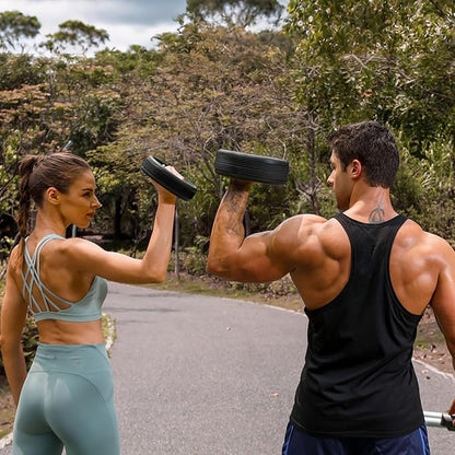 Dumbbell Weight Plates –Dual Purpose Ergonomic Fitness Equipment, Multifunctional Design for Strength Training, Full Body Workouts and Home Gym