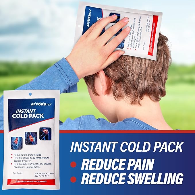 Instant Cold Pack -6 Count Disposable Large 7.5 x 4.5 Inches Ice Packs
