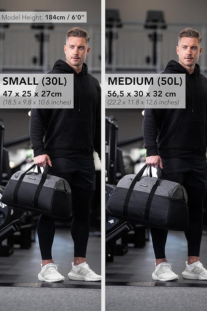 Fitgriff® Gym Bag V2 for Men and Women with Shoe & Wet Compartment - Duffle Bag for Travel, Sports, Fitness and Workout