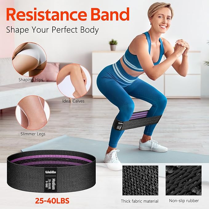 WALITO Barbell Squat Pad Set for Women, 10 Pcs Hip Thrust Gym Equipment with Exercise Handles, Wrist Wraps, Lifting Straps, Booty Band & Jump Rope, Portable Cable Machine Attachments