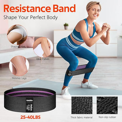 WALITO Barbell Squat Pad Set for Women, 10 Pcs Hip Thrust Gym Equipment with Exercise Handles, Wrist Wraps, Lifting Straps, Booty Band & Jump Rope, Portable Cable Machine Attachments