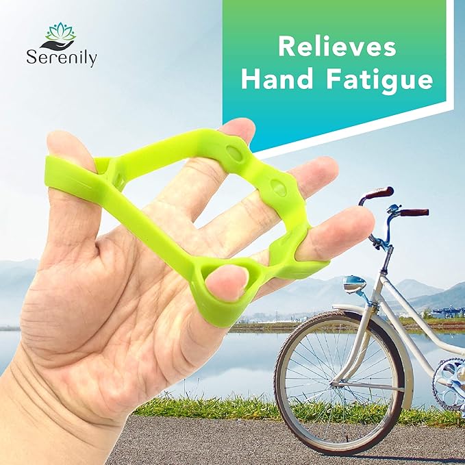Serenily Hand Grip Strengthener Forearm Strengthener for Hand Workout Grip Strength Trainer Hand Gripper Strengthener Finger Stretcher Hand Strengthening Devices - 6 Pack Hand Exercisers for Strength