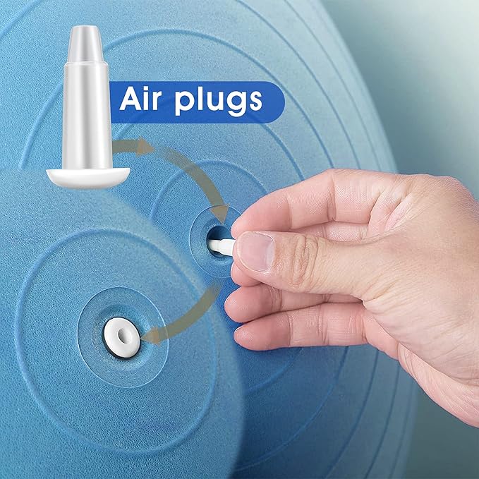 Yolev Yoga Ball Fitness Exercise Ball Air Stopper Plug Pin Adapter Kit, Exercise Ball Plug Replacement Kit