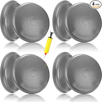 Jerify 4 Pcs Wiggle Seat Flexible Inflated Wobble Cushion Stability Balance Pad Balance Disc Sensory Seat for Men Women Fitness Physical Exercise Improving Posture Home Office