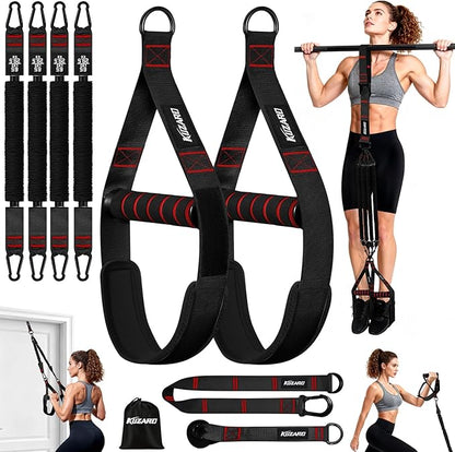 Pull Up Assistance Bands for Women, Heavy Duty Resistance Bands with Handles, Exercise Band with Door Anchor, Workout Band Set for Pull Up Bar, Full Body Sculpting,Muscle Training, Recovery, Home Gym