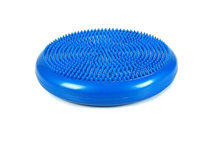 Cando-30-1870B Inflatable Balance Disc for Balance Training, Proprioception, Strengthening Lower Extremities, Posture, Back Pain, Stress Relief, Restlessness & Anxiety Blue, 14” Diameter (Pack of 5)
