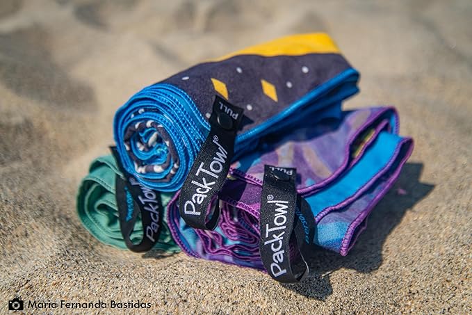 PackTowl Personal Ultralight Microfiber Camping and Travel Towel, Flow Print, Body