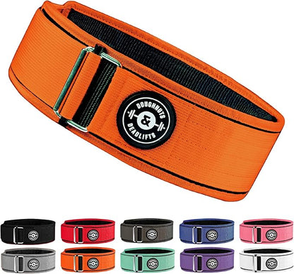Weight Lifting Belt for Squats, Weightlifting Belt for Deadlifts - 4in Back Support for Bodybuilding | Powerlifting, Locking Metal Buckle, Weight Lifting Belts for Men - Quick Locking