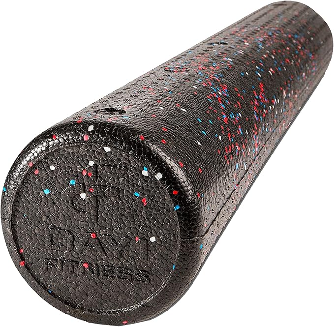 Day 1 Fitness High Density Muscle Foam Rollers - Sports Massage Rollers for Stretching, Physical Therapy, Deep Tissue, Myofascial Release - Ideal for Exercise and Pain Relief – USA Speckled, 36”