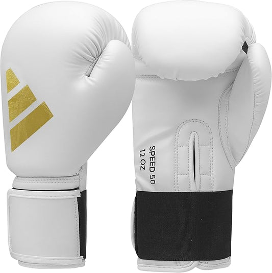 adidas Speed 50 Gel Boxing Gloves - Adult Boxing Gloves for Men & Women - Heavy Bag Gloves, Kickboxing Gloves for Women, MMA Sparring Gloves, Punching Bag Gloves for Men