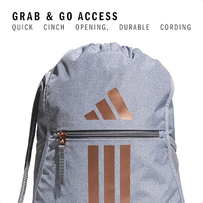 adidas Alliance Sackpack – Drawstring Backpack for Sports, Small Gym Bag