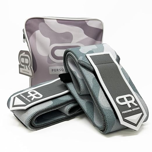 Elbow Wraps for Weightlifting - Heavy Duty Construction, 25% More Elasticity, Reinforced Stitching, Extra Wide Fastener, Easy to Adjust, (Snow Camo)