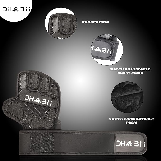 Workout Gloves for Men & Women, Smartwatch Compatible Ventilated Gym Gloves with Wrist Wrap Support, Breathable Weight Lifting Gloves for Fitness, Training & Cycling with Excellent Grip