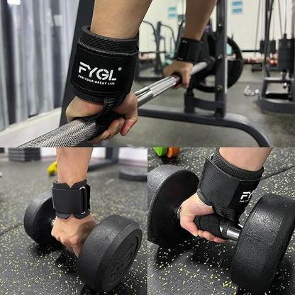 Weight-Lifting-Straps - Neoprene Padded Wrist Support with Nylon Dura Grip, Wrist Wraps for Weightlifting, Powerlifting, Deadlift & Strength Training