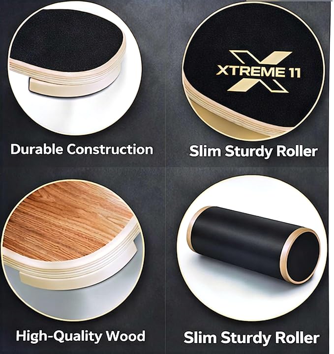 Balance Board Sports Trainer, Surf Trainer Board With Adjustable Stoppers, Improve Core Strength and Balance Control
