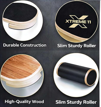 Balance Board Sports Trainer, Surf Trainer Board With Adjustable Stoppers, Improve Core Strength and Balance Control