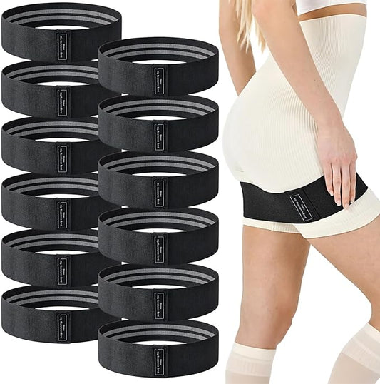 12 PCS Fabric Resistance Bands for Working Out, Booty Bands for Women and Men, Exercise Bands for Legs and Hip,Elastic Stretch Bands for Exercise Yoga Pilates Fitness Home Workout