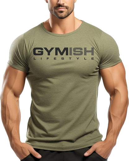 Gymish Lifestyle Gym Therapy Back Printed Men's Shirts Hardcore Gym Workout T-Shirt