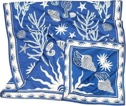 Dock & Bay Beach Towel - Quick Dry, Sand Free - Compact, Lightweight - 100% Recycled - Includes Bag - Ocean Treasure - Large (160x90cm, 63x35)