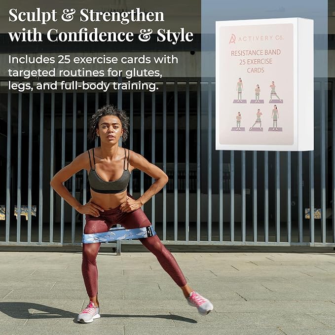 Fabric Resistance Bands for Women – Non-Slip Fitness Tool for Glutes, Legs & Full-Body Training – Ideal for Toning & Recovery – Includes Workout Guide & Travel Bag – 3 Pack