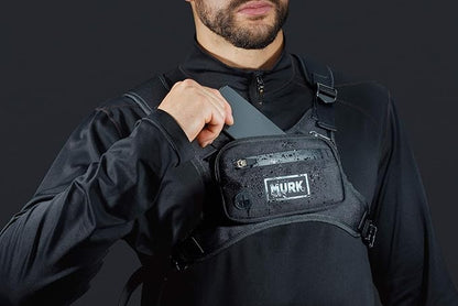 MVRK Water Resistant Running Vest Chest Pack, Phone Holder for Running, Lightweight Training Pack with Reflective Detail