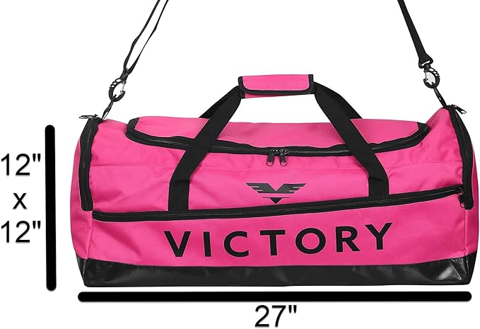 Large Breathable Duffle Bag for MMA Gear, Boxing Gear, Gym or other Sports (Pink)