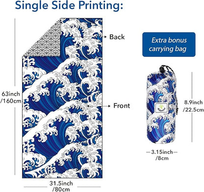 4Monster Microfiber Beach Towel Quick Dry,Super Absorbent Lightweight Travel Towel for Swimmers, Sand Free Camping Towel, Beach Towels for Pool,Swim,Water Sports,Yoga