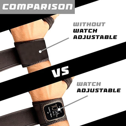 Workout Gloves for Men & Women, Smartwatch Compatible Ventilated Gym Gloves with Wrist Wrap Support, Breathable Weight Lifting Gloves for Fitness, Training & Cycling with Excellent Grip
