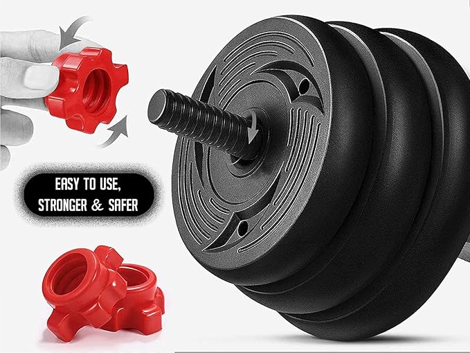 2021 High Performance Parts Adjustable Weight Dumbbell Barbell Kit with Ab Roller 88LB / 110LB Home Workout Equipment (110) black