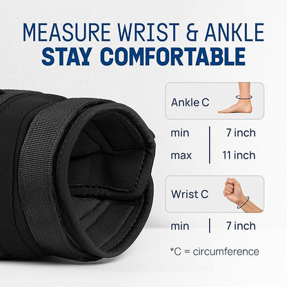 Yes4All Adjustable Wrist & Ankle Weights 3.5/5 LB Pair, Leg Weights for Women & Men, Weighted Arm Bands with Removable Sandbags for Fitness, Pilates, Walking, Strength Training - Versatile Colors