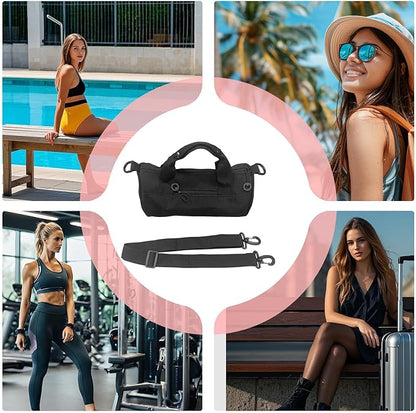 Gym Bag - Barrel Shape Sports Duffel Bag, Adjustable Strap Travel Carrier, Durable Workout Organizer | Versatile For Overnight, Dance, Yoga, Camping, Fitness, Outdoor Activities