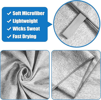 Microfiber Camping Towel,Quick Dry Large Towels for Beach Travel Body Swimming Pool Hot Yoga Mat Hiking Gym(Grey, 31.5X70 Inch)