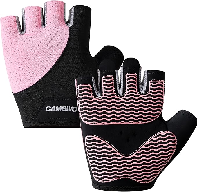 CAMBIVO Workout Gloves for Men & Women, Weight Lifting Gloves with Wrist Support, Non Slip Grip, Breathable Gym Gloves for Training, Crossfit, Pull Ups, Cycling, Fitness, Home Workouts