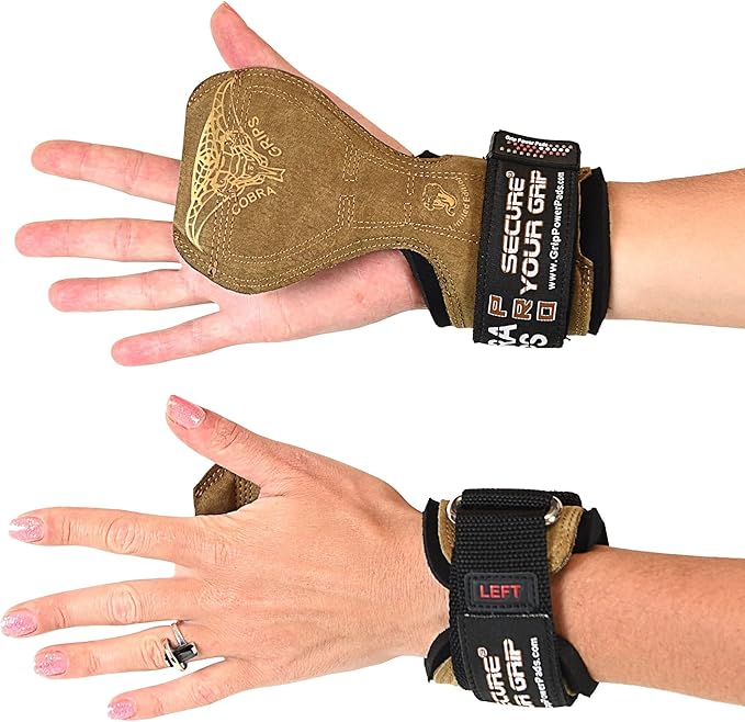 Cobra Grips PRO Weight Lifting Gloves Heavy Duty Straps Alternative with Power Lifting Hooks Padded Wrist Support for Deadlifts & Bodybuilding