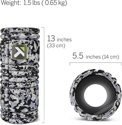 TriggerPoint Grid 1.0 Foam Roller - 13" Multi-Density Massage Roller for Deep Tissue & Muscle Recovery - Relieves Tight, Sore Muscles & Kinks, Improves Mobility & Circulation - Targets Key Body Parts