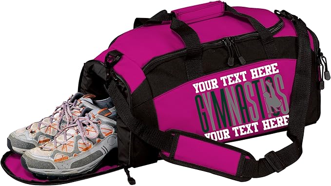 Personalized Men’s Gymnastics Duffel Bag – Custom Name & Team Colors Gym Bag for Boys Gymnast – Athlete Gear Bag for Practice, Meets & Travel