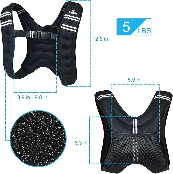 Weighted Vest Weight Vest for Men Women Kids 5/10/16 Lbs Weights, Body Weight Vests Adjustable for Running, Gym Workout, Jogging, Body Fitness