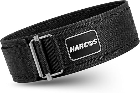 HARCOS Auto-Lock Weight Lifting Belt – 4” Premium Nylon Gym Belt for Squats, Deadlifts & Olympic Lifting – Adjustable Core Support Belt for Men & Women