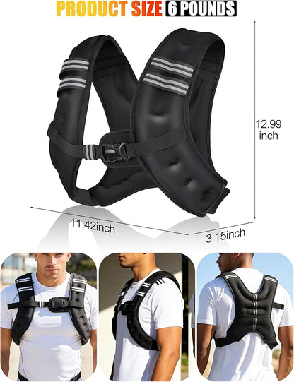Henkelion Weighted Vest Weight Vest for Men Women Kids Weights Included, Body Weight Vests Adjustable for Running, Training Workout, Jogging, Walking