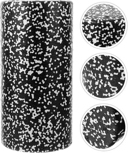 Fitness Foam Roller Muscle Massage Stick Epp Material 30x15cm Black White for Back Relief and Exercise Training
