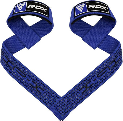 RDX Lifting Straps for Weightlifting –100% Cotton Heavy Duty Gym Wrist Strap with 5MM Neoprene Padding, 60CM Anti-Slip Hand Grip Wraps for Deadlifts Powerlifting Workouts Strength Training, Men Women
