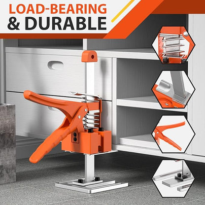 Labor Saving Arm Jack Handle 2 Pack,15 in Construction Jack,Multifunctional Furniture Jack for Installing Cabinets and Wall Tile Height Adjuster Handheld Lifter Tool, Load 400LBS