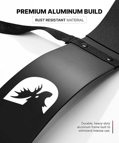 DMoose Fitness Arm Blaster for Biceps and Triceps - Heavy Duty Aluminum, Soft Neck Padding & Adjustable Straps - Bicep Curl Support for Isolation & Strength Training - Biceps Workout Equipment for Men