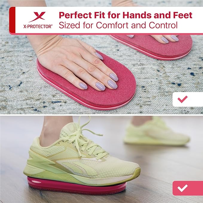 X-Protector Sliders for Working Out - 2 PCS - Double-Sided Exercise Sliders for Hard & Carpeted Floors - Gliders for Exercising!
